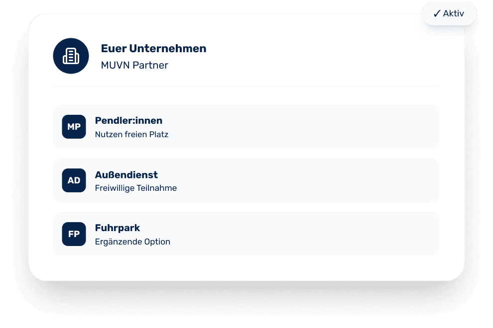 MUVN Partner dashboard mock with commuters, field service and fleet